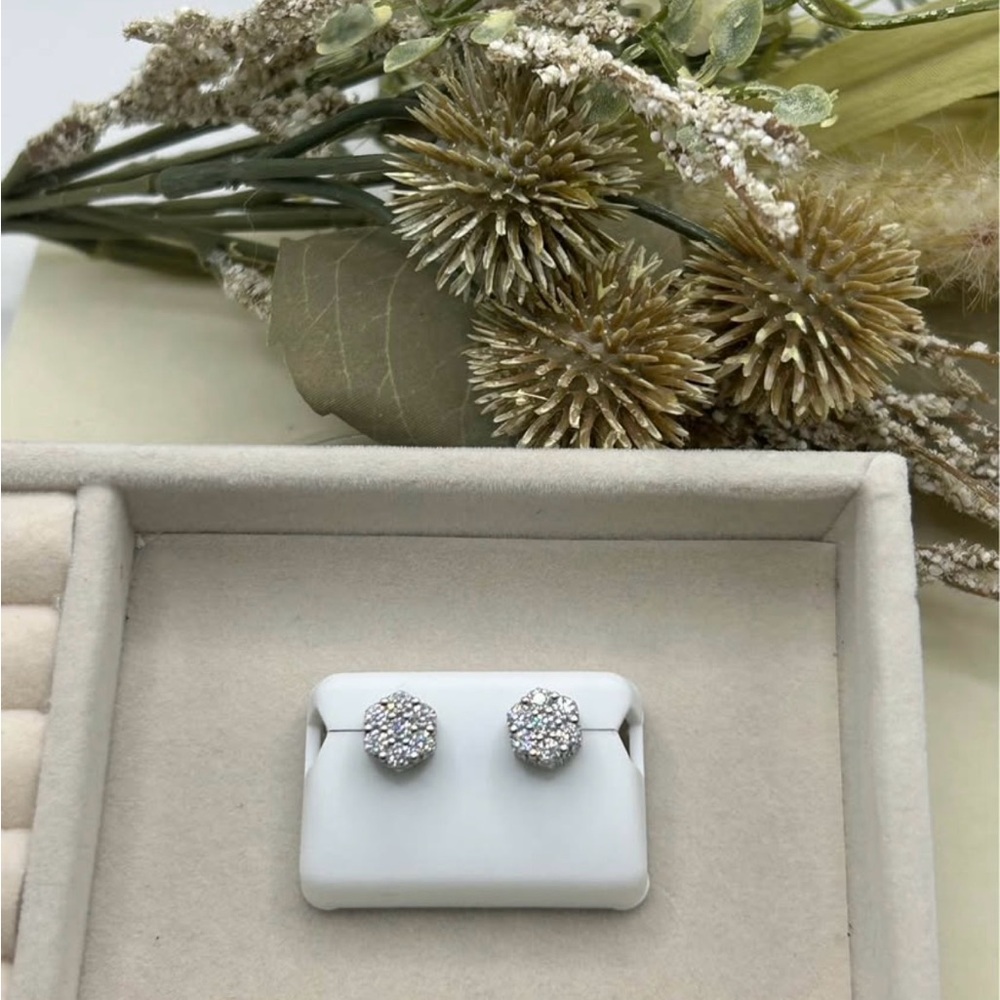 moissanite cluster earrings
